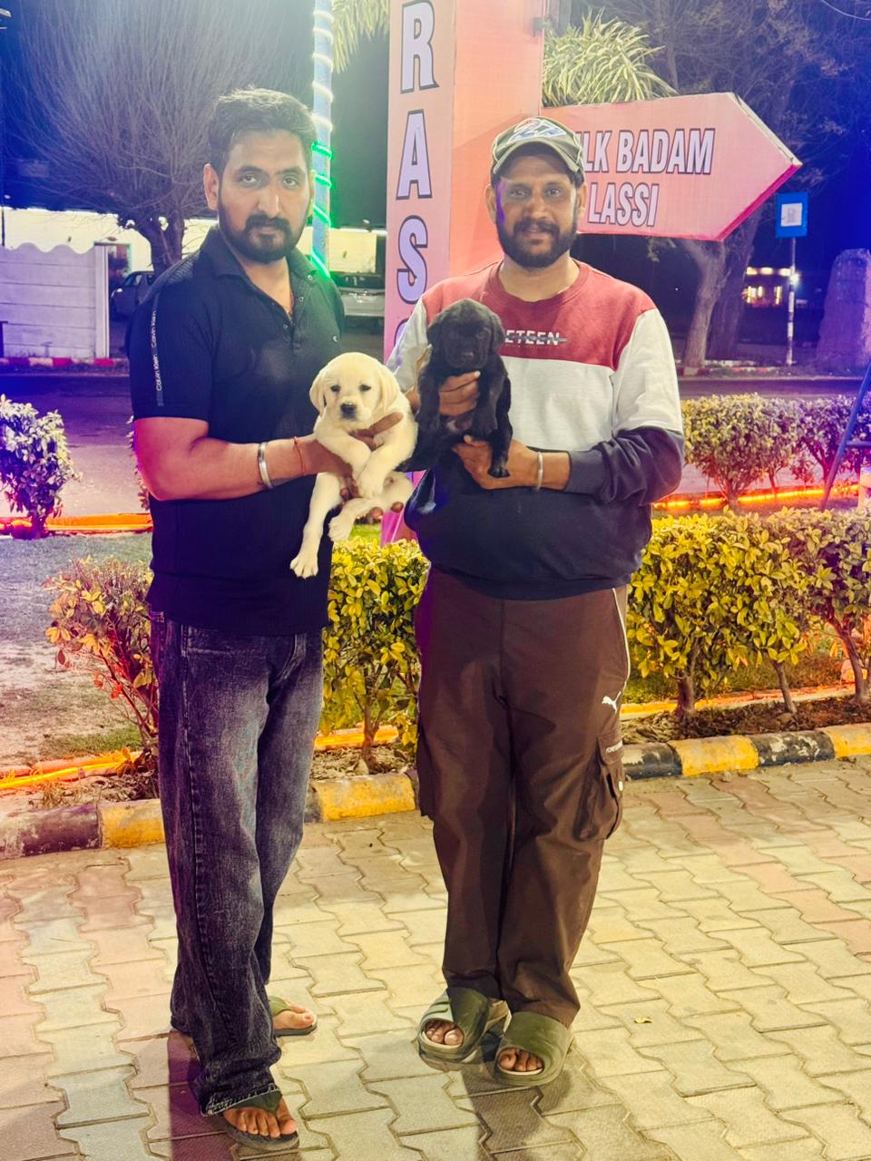 Customer with German Shepherd puppy from Kharoud Kennel
