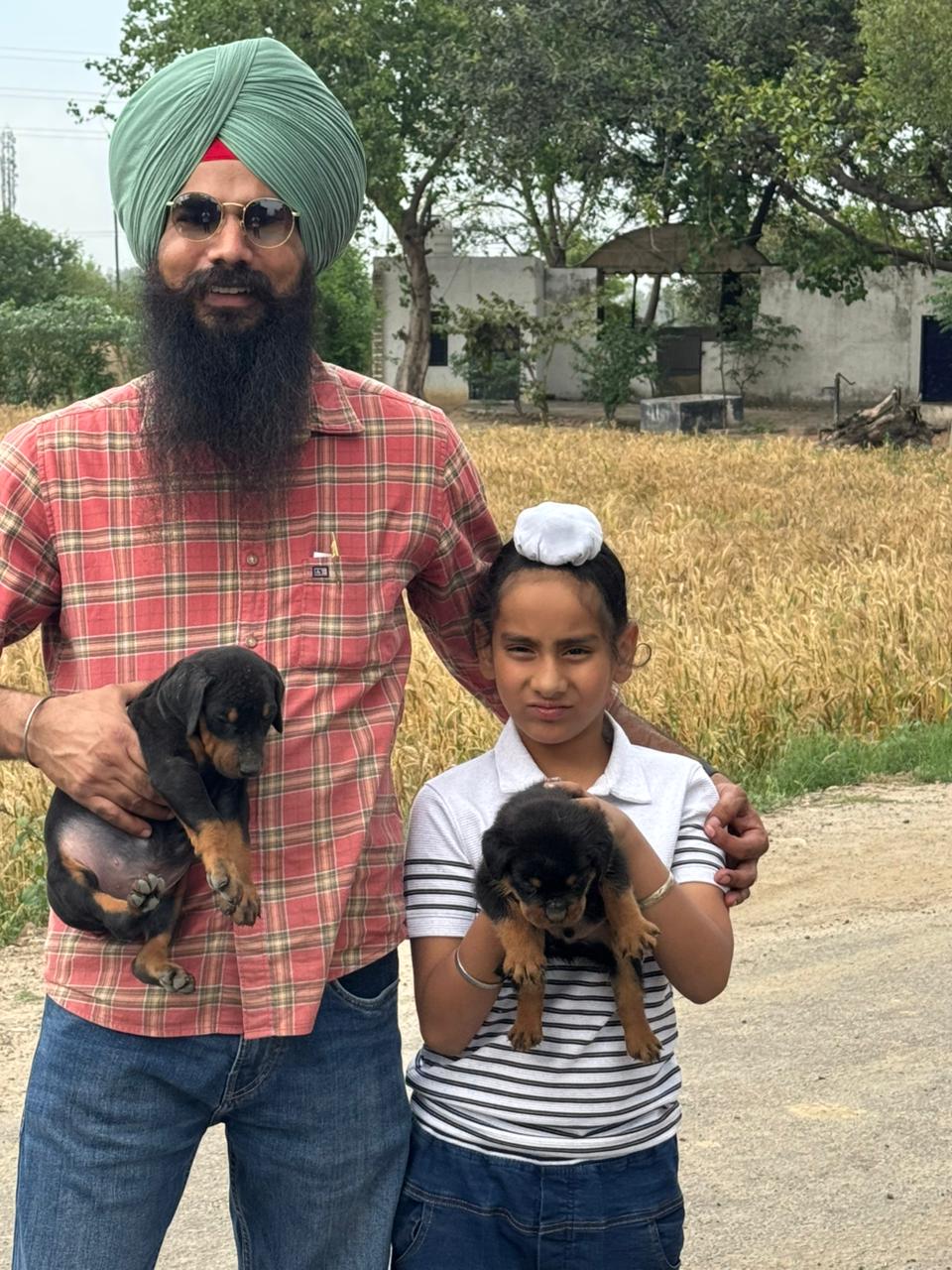 Puppy with loving family - Kharoud Kennel Fatehgarh Sahib customer
