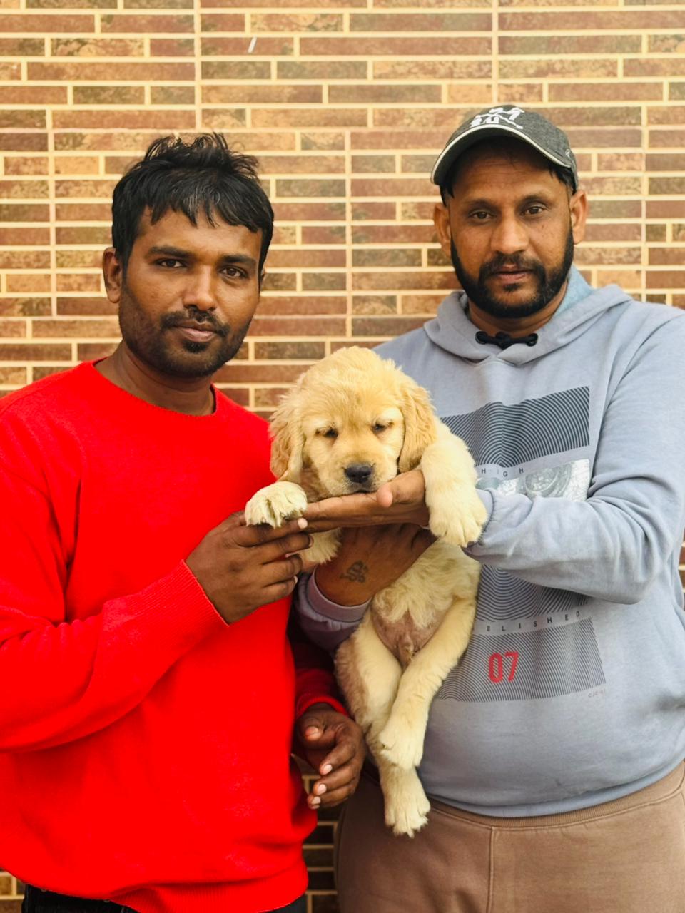 Puppy with happy owner - Kharoud Kennel customer review